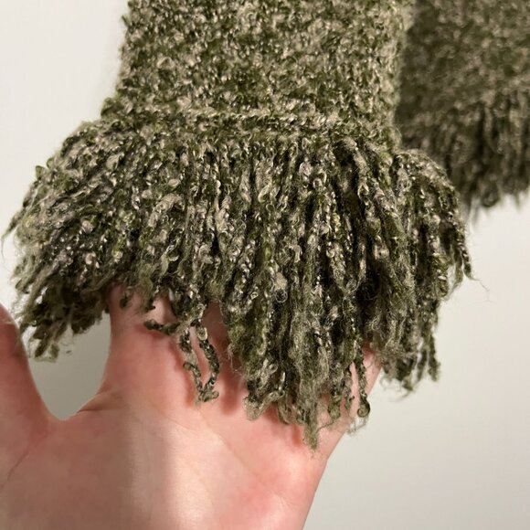 Wind River Womens Fringed Cardigan M/L Green Goblincore Swamp Witch Forest Fairy - Picture 5 of 12